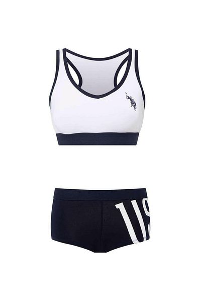 U.S. Polo Assn. Base. Polo Assn 66269 Women's Bustier Shorts Set