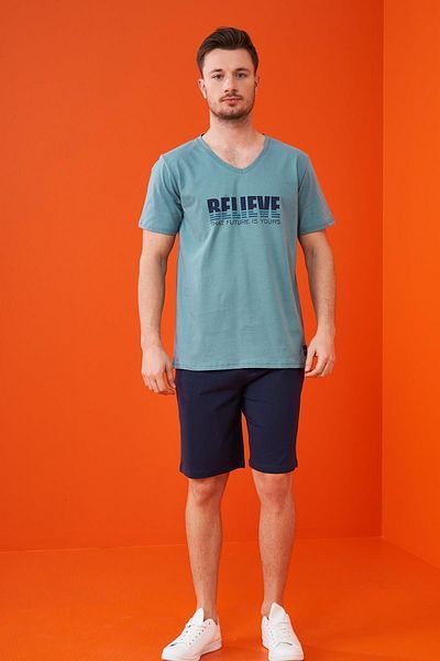 PJS 23306 Men's Printed Pocket Shorts Set