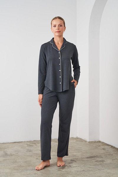 PJS 24529 Set pijama cu nasturi pentru damă