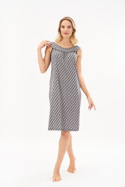 PJS Women's Patterned Nightgown
