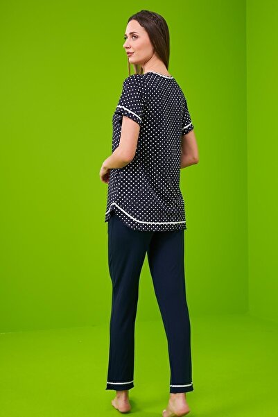 PJS 23196 Costum de pijama cu buline pentru damă