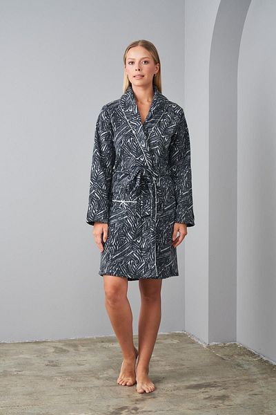 PJS 24560 Women's Fleece Piping Dressing Gown