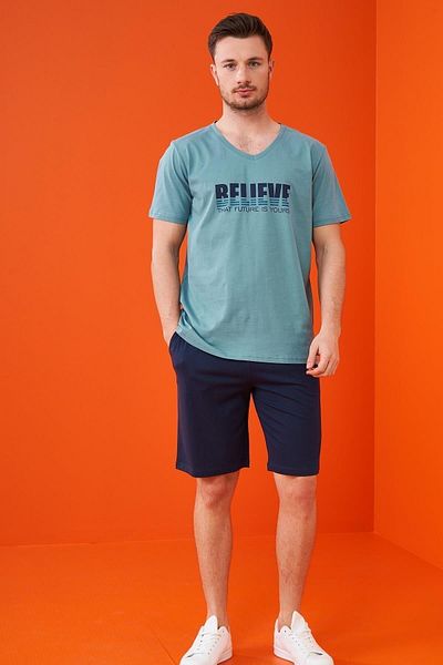 PJS 23306 Men's Printed Pocket Shorts Set