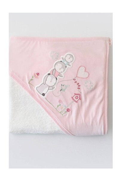 Bibaby Havlu Cute Penguin Ekru - Pembe