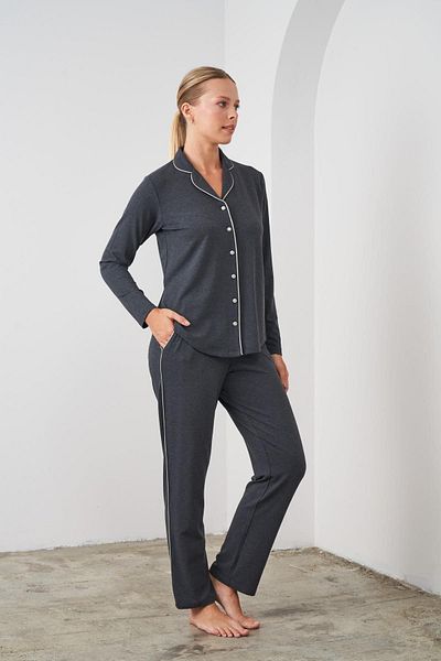 PJS 24529 Set pijama cu nasturi pentru damă