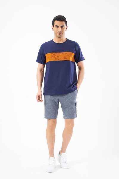 PJS Pajamas Men's Shorts Set Navy Blue 22325-