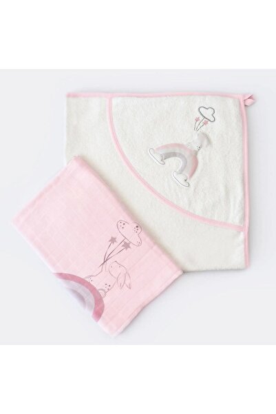 Bibaby Pretty Rabbit Müslin Havlu Set 66345 Pembe