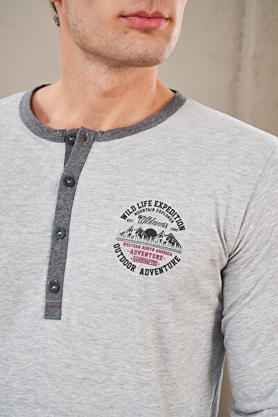 PJS 23708 Erkek Patlı Pijama Takım