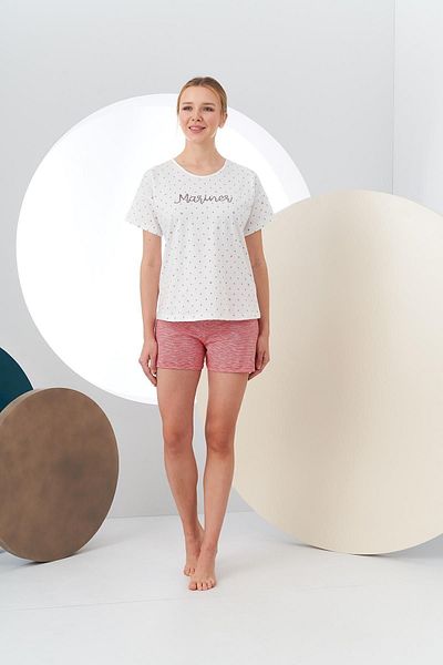PJS 24141 Set pantaloni scurți scrisi pentru femei