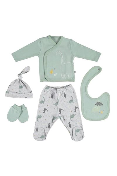 Bibaby Gamer Dinazours Set of 5 - Green Gray