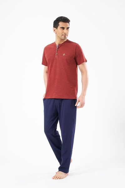PJS 22319 بدلة بيجامة ثلاثية للرجال