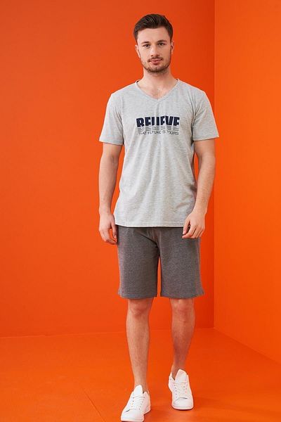 PJS 23306 Men's Pocket Printed Shorts Set