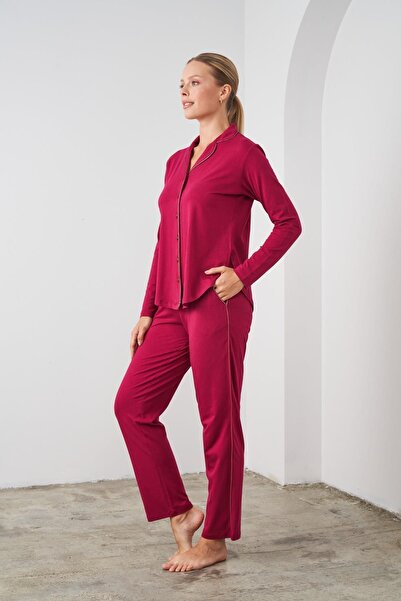 PJS 24529 Set pijama cu nasturi pentru damă
