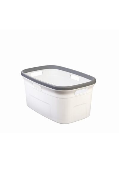 Motek Beyaz Çamaşır Sepeti