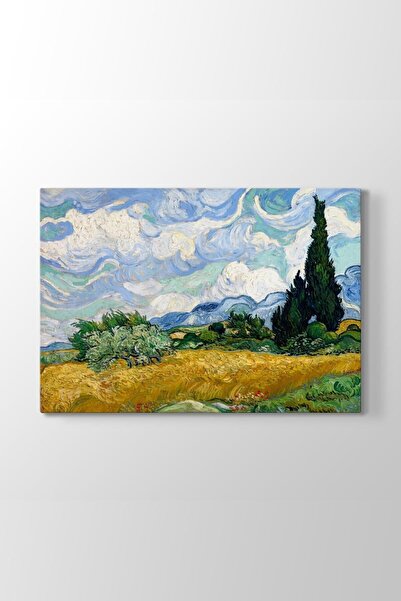 Şehzat Vincent Van Gogh - Selvi Ağaçlı Buğday Tarlası Tablosu