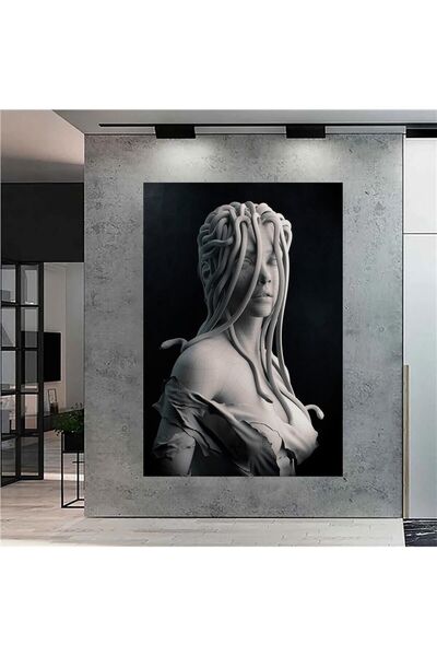Şehzat Yılan Saçlı MEDUSA HD kanvas Tablo Ev Ofis /002-e