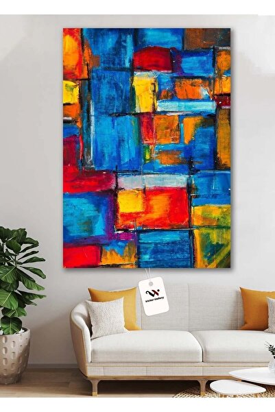 Water And Fire Abstract Canvas Painting