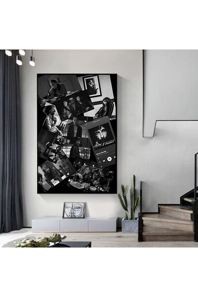 Şehzat Behzat Ç. Temalı Siyah Ahşap Kanvas Tablo