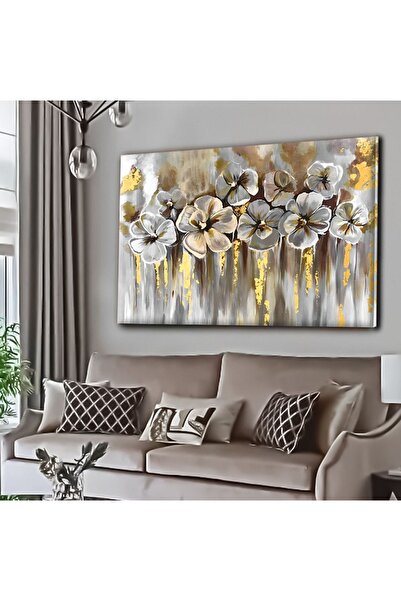Şehzat DEKORATİF TABLONUZ Dekoratif Modern Şık Çiçek Kanvas Tablo E12