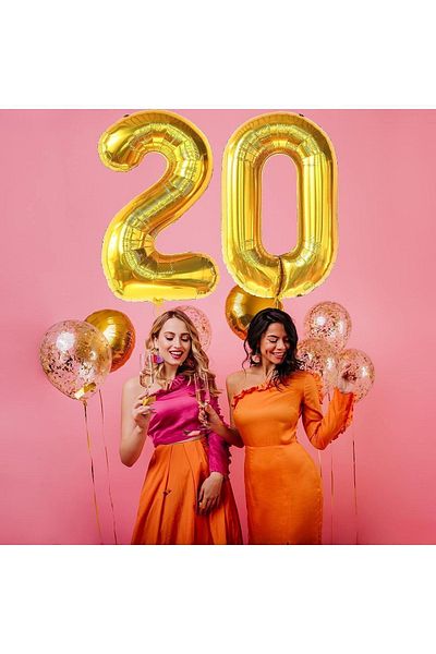 Paparti Number 0 Gold Foil Balloon 76cm 34" Party Balloon Suitable for Helium