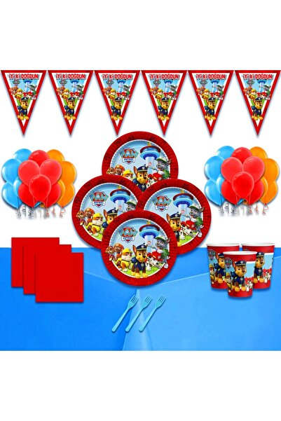 doğumgünüparti مجموعة زينة زينة عيد الميلاد من باو باترول باو بترول لـ 24 شخصًا