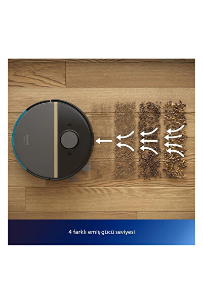 Philips HomeRun 7000 Serisi Aqua XU7000/01 Siyah Gold Akıllı Robot Süpürge