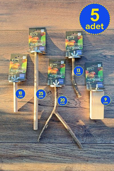 Vixpet 5-Piece Parrot Perch Set - Pedicure, Budgie and Forpus Sevda Paradise M228