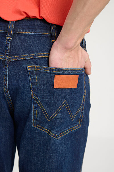 WRANGLER Чоловічі темно-сині джинси Slim Fit Texas - Еластичні джинси з вузькими штанинами