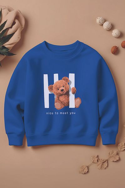MYADA Hanorac oversize pentru copii cu imprimeu Boho - Design special 11108