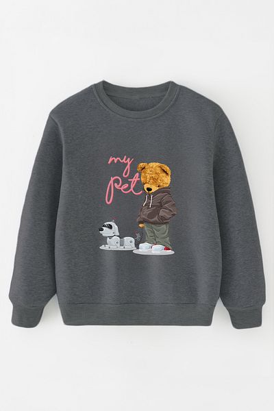 MYADA Нов сезонен голям детски суитшърт Dog Lover Boho - 11010