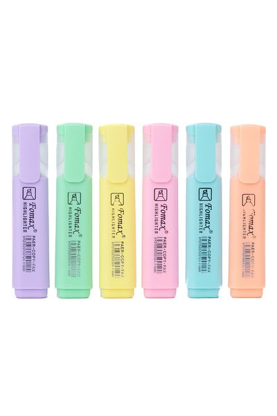 Ottoland Pastel Colored Highlighter Stationery Pen - Practical, Convenient, High Comfortable, Permanence 6 Pieces