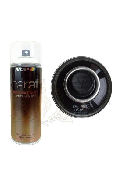 Motip Carat Akrilik Sprey Boya Si?yah Parlak 400 ml Ral9005