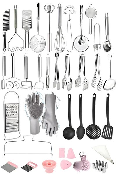 homsel 40 Piece Ladle Economical Kitchen Utensils Cake Set Serving Tongs Set Dowry Set Kitchen Set