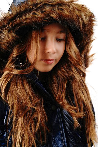 Merdia Girl's - Water and Wind Proof Hooded Coat, Inner Surface with Welsoft