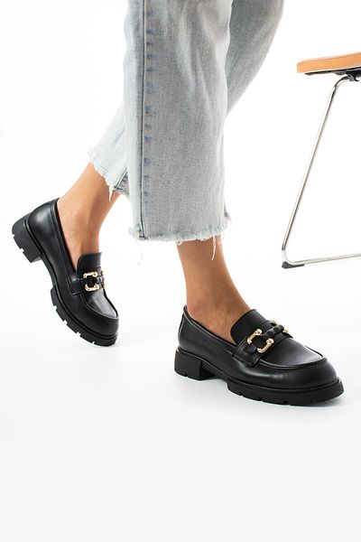 Neva'nın Butiği Thermolight Sole Comfortable Fit Gold Buckle Detailed Women's Casual Loafer Shoes