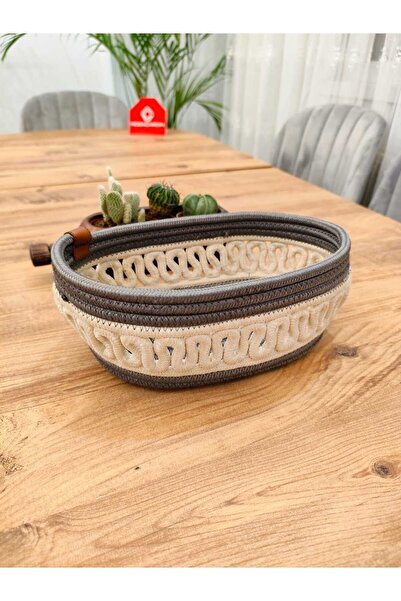 my doğa store Wicker and Jute Bread Basket - In-Cabinet Organizer, Storage Ba...