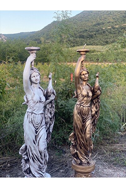 Lotus HEYKEL 1.90 METRE TAVUSKUŞLU AYDINLATMALI MELEK HEYKELİ