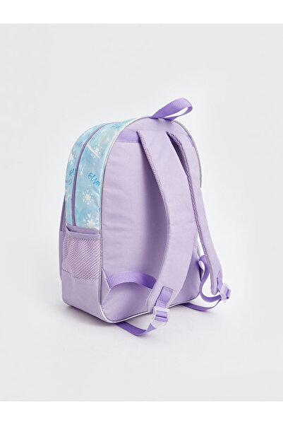 LC Waikiki Geniş İç Hacimli Parlak Frozen Baskılı Kız Çocuk Okul Çantası (31x42x15,5 cm)