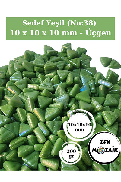 Zen Mozaik Sanatsal Mozaik Çalışmalarınız için 10x1 x10 mm - Üçgen Cam Mozaik...