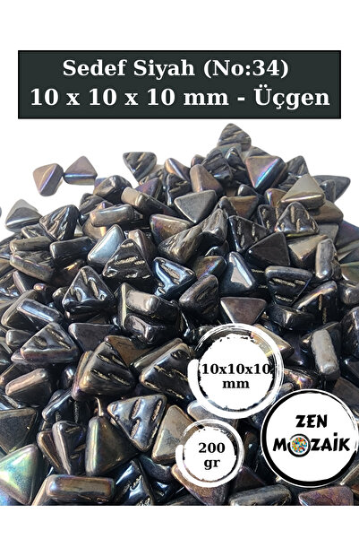 Zen Mozaik Sanatsal Mozaik Çalışmalarınız için 10x1 x10 mm - Üçgen Cam Mozaik...