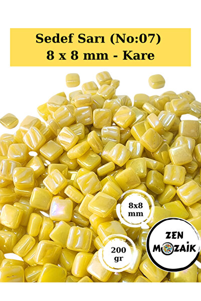 Zen Mozaik Sanatsal Mozaik Çalışmalarınız için 8x8 mm - Kare Cam Mozaik Taşı ...