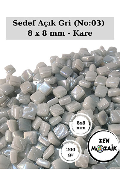 Zen Mozaik Sanatsal Mozaik Çalışmalarınız için 8x8 mm - Kare Cam Mozaik Taşı ...