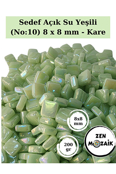 Zen Mozaik Sanatsal Mozaik Çalışmalarınız için 8x8 mm - Kare Cam Mozaik Taşı (200 gr)