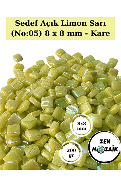 Zen Mozaik Sanatsal Mozaik Çalışmalarınız için 8x8 mm - Kare Cam Mozaik Taşı ...