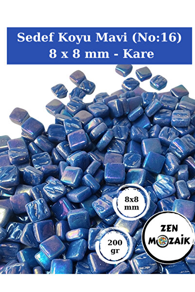 Zen Mozaik Sanatsal Mozaik Çalışmalarınız için 8x8 mm - Kare Cam Mozaik Taşı ...