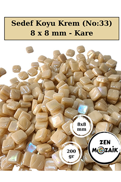 Zen Mozaik Sanatsal Mozaik Çalışmalarınız için 8x8 mm - Kare Cam Mozaik Taşı ...