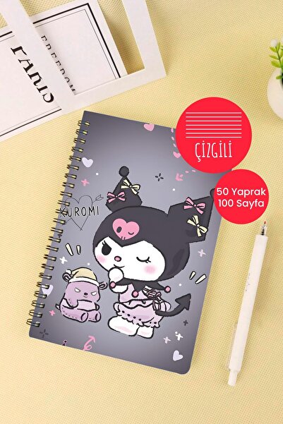 Anime Marketi دفتر مدرسي بتصميم كشاف كورومي مقاس A5، 50 ورقة، 100 صفحة - مسطر