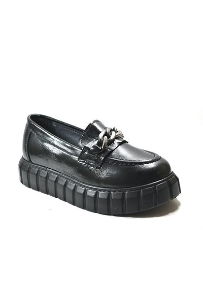 Onlo Ayakkabı Mocasini pentru fete Onlo 210 din piele naturală din piele naturală - pantofi de școală cu cataramă