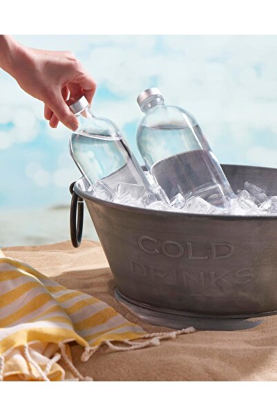 Paşabahçe Alüminyum Kapaklı Cam Şişe, Şeffaf, 1 Litre Tekli