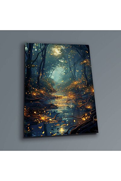 BV DEKOR Αφηρημένη ζωγραφική σε γυαλί τοπίων, μοντέρνα διακόσμηση τοίχων, εκτ...